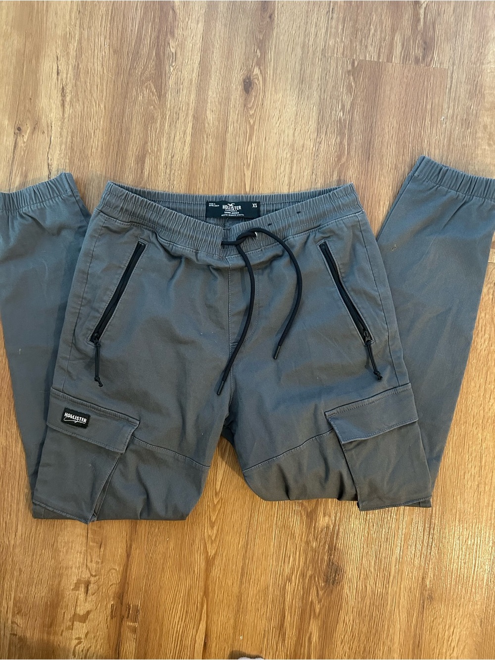 Hollister Men's Cargo Jogger Pants - Slate Gray